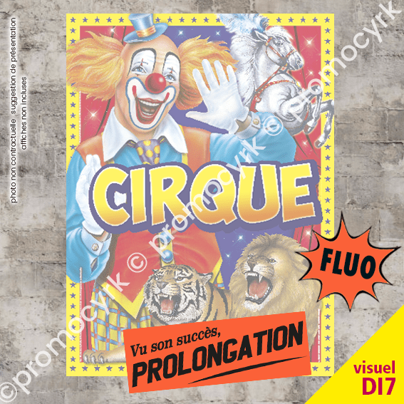bandes papier fluo prolongation a coller sur vos affiches de cirque