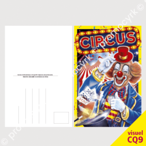 cartes postales de cirque 10x15cm