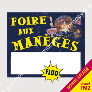 affiches personnalisavles arriere bus fluo special foire aux maneges