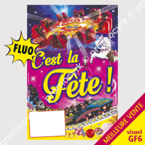 affiches fluo pour abribus ou sucettes faites par promocyrk