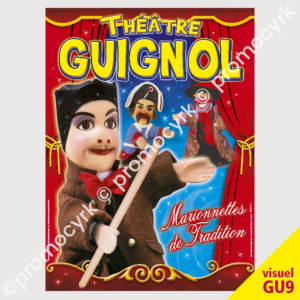 affiche a coller pour un theatre de marionnettes