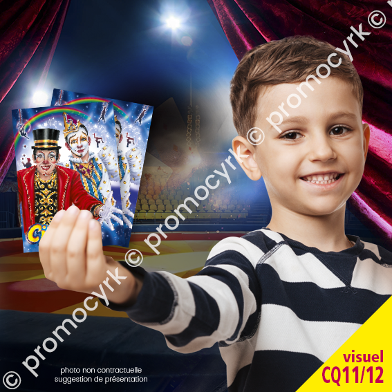 carte postale de cirque pour vendre a la boutique du cirque