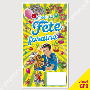 panneau plastique avec joli illustration de fete foraine