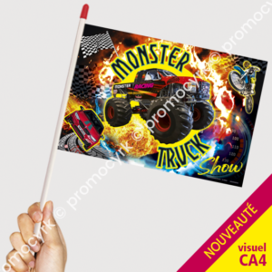 drapeau indechirable en souvenir dun spectacle de monster truck