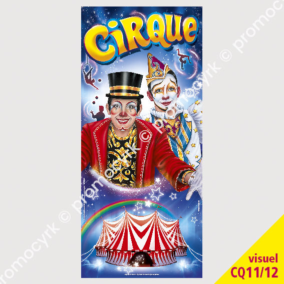 affiche en carton pour spectacle de cirque