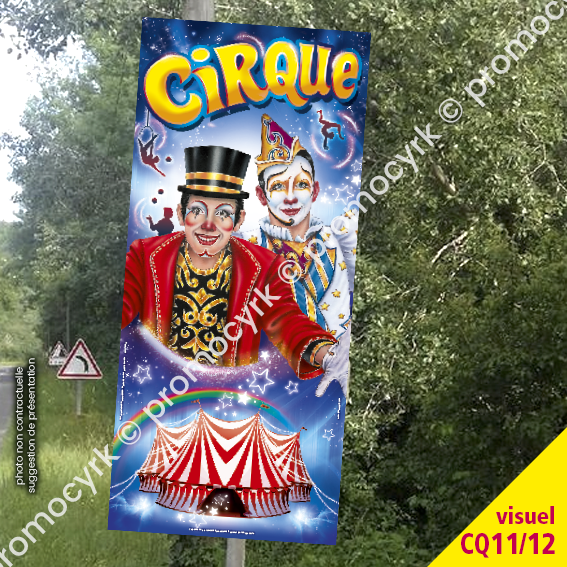 panneau de cirque en carton affiche pour un cirque