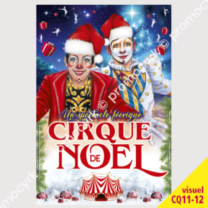 affiche de cirque pour un cirque de noel