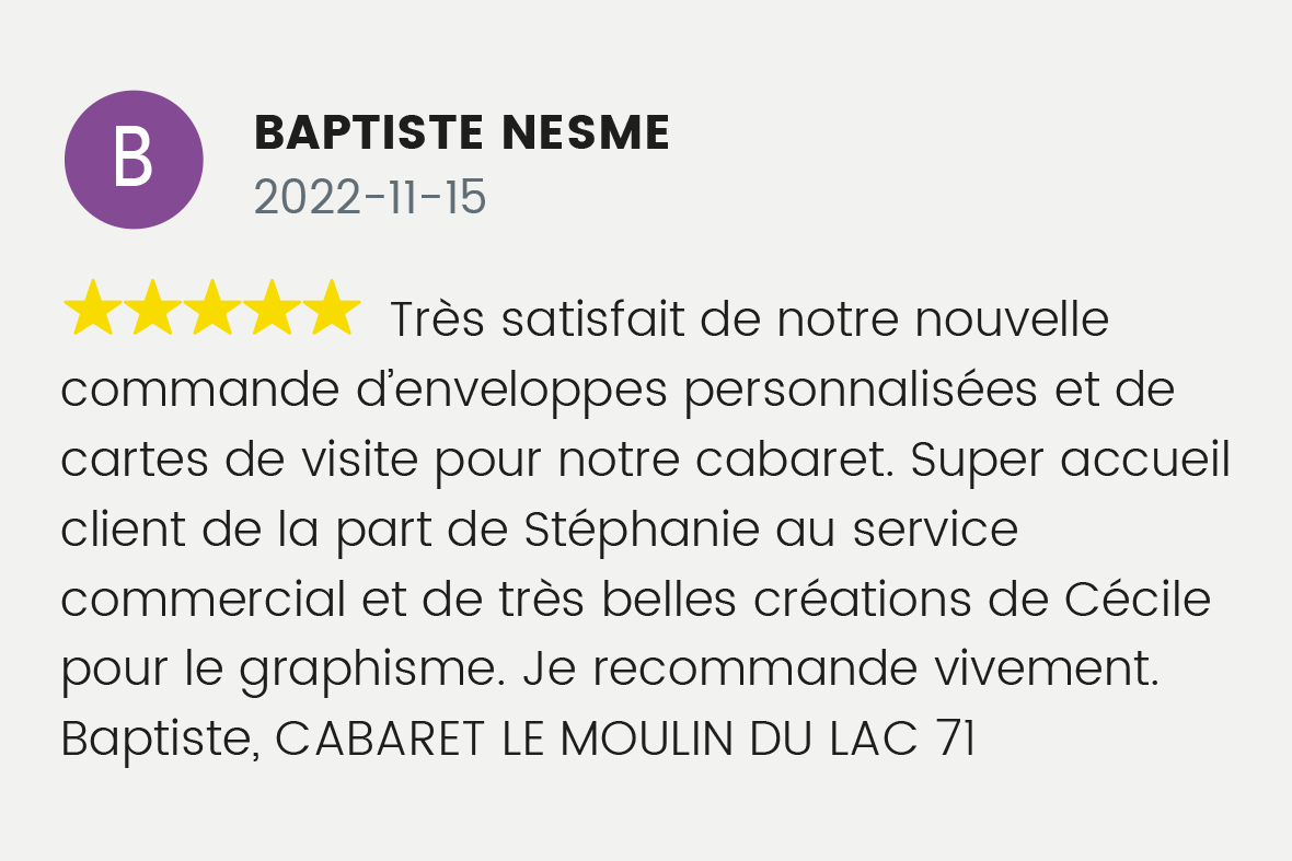 avis google de baptiste nesme cabaret le moulin du lac