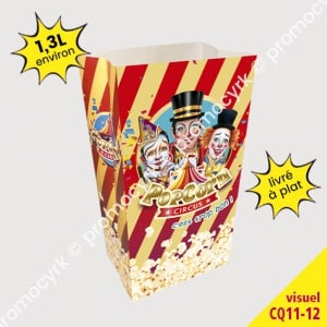 sachet en papier pour la vente de popcorn pour les spectacles