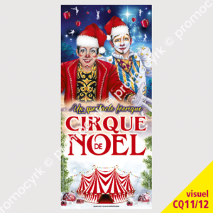 panneau en carton de cirque pour un spectacle de noel