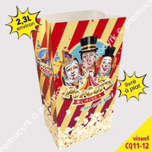 sachet papier pour mettre des popcorn pour les spectacles de cirque