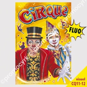 affiche de cirque fluo à coller